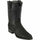 Men's Los Altos Original Python Boots Roper Toe - Black Suede