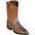 Men's Los Altos Original Python Boots Roper Toe - Rustic Cognac 695788 - Los Altos Boots