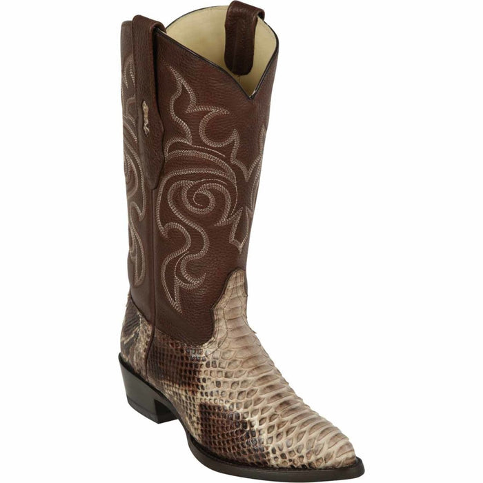 Men's Los Altos Python J-Toe Boots - Rustic Brown - 6