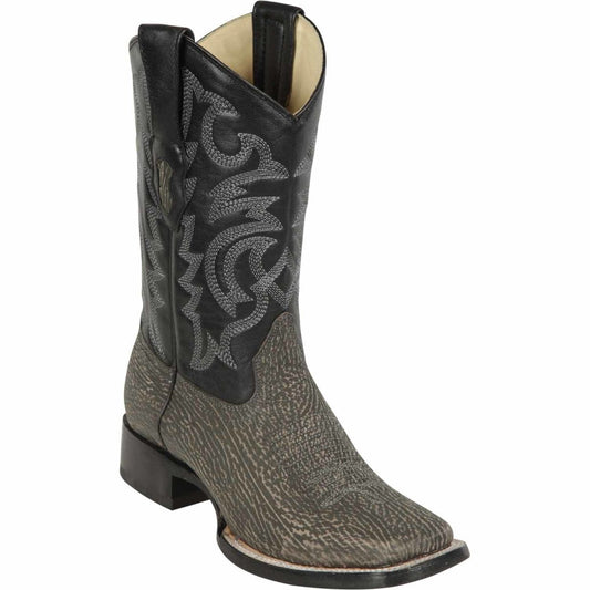 Men's Los Altos Shark Skin Wide Square Toe Boots-New Designer Collection