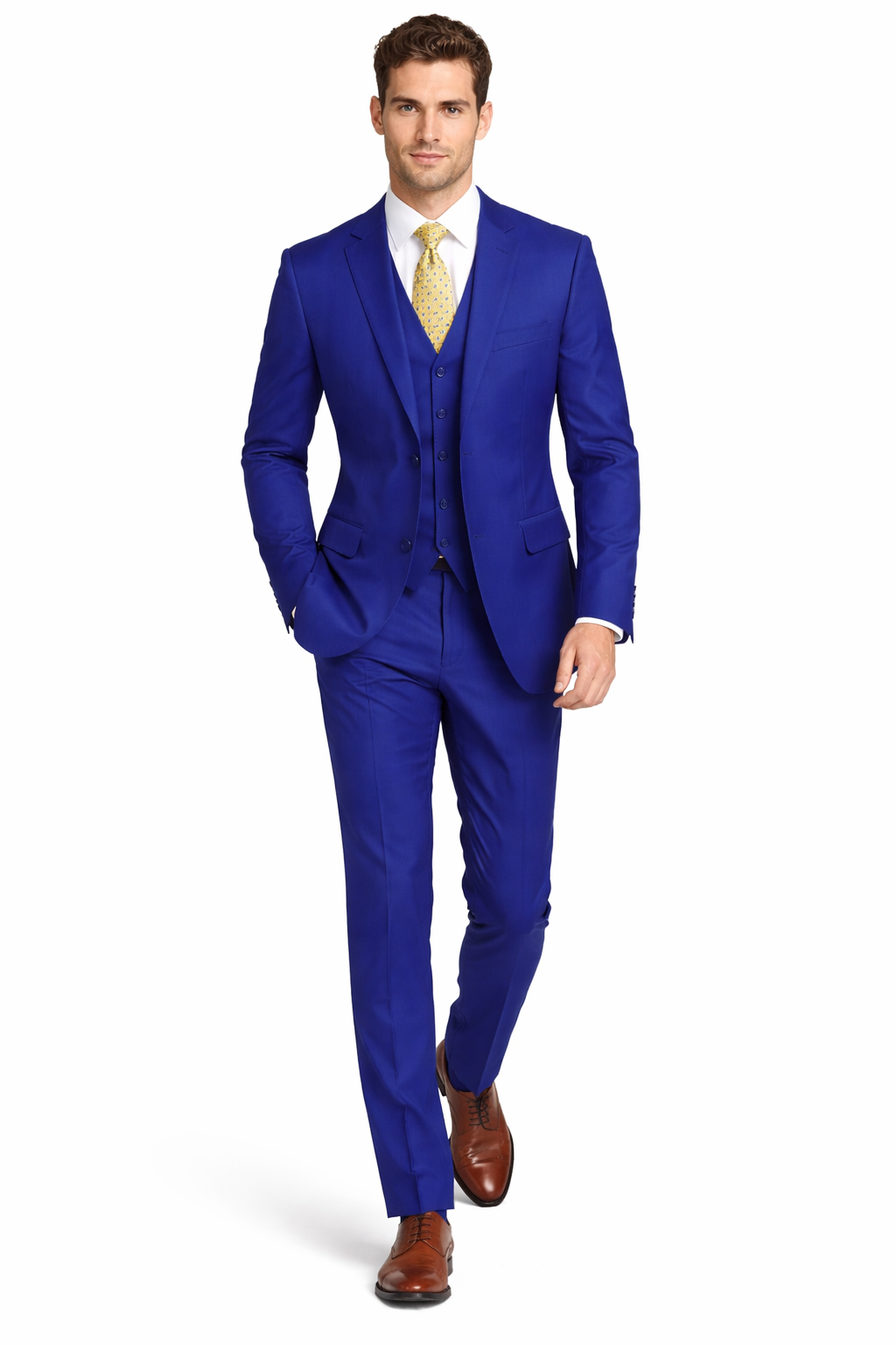 Mens Tiglio French Blue Suit – Stylish Blue Suit for Wedding, Business and Formal Wear - 34 Short or Extra Small