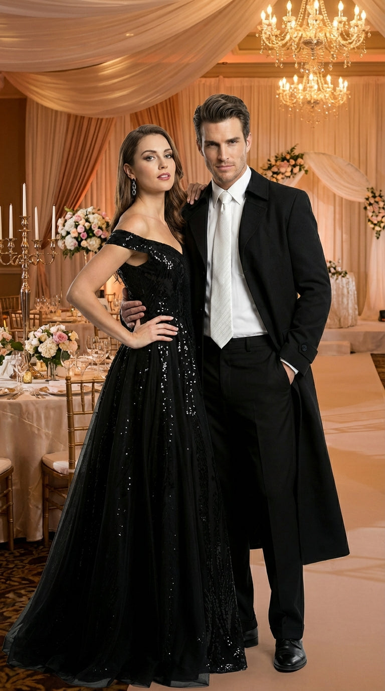 Men's Maxi  Black Full Length Zoot Suit – Vintage Gangster Style Long Coat Formal Suit - 34 Short or Extra Small