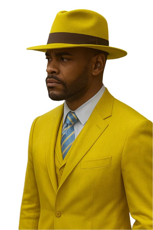 Yellow Suits - Mens Fashion Golish Yellow 1920s Vintage Look