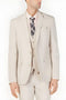 Mens Big and Tall Linen Suits - Tan Summer Fabric Suit