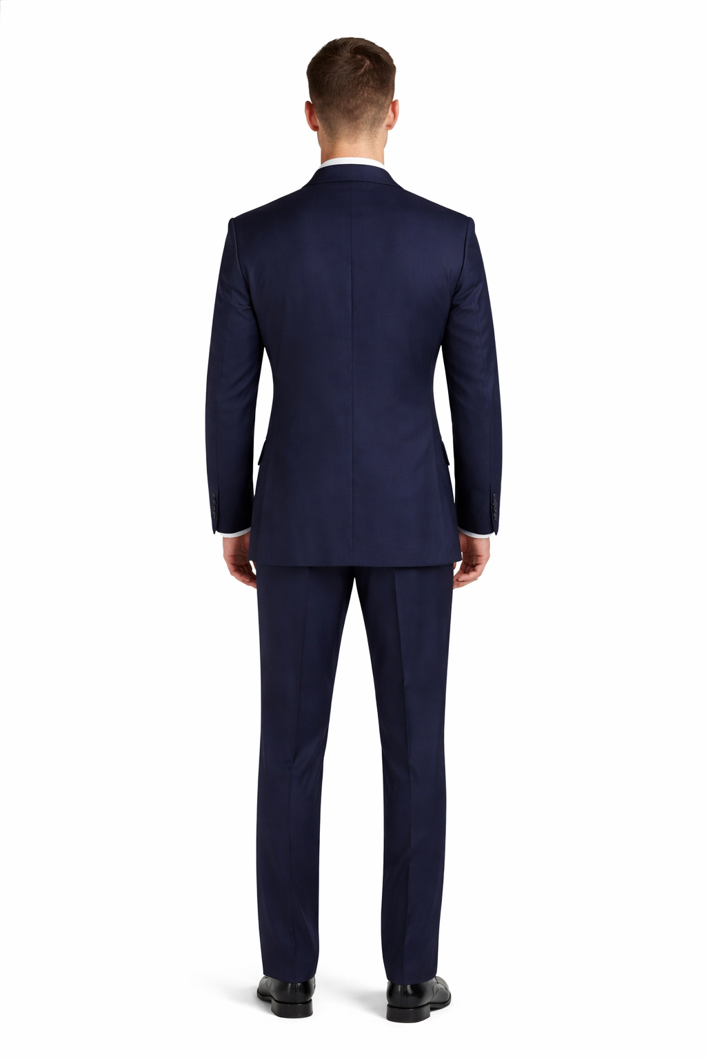 Apollo King Men's 2pc Double Breasted Suit Wide Peak Lapel with Slim Fit Cut - 38 Short Jacket+32 Waist Adjustable 28to34)(Height: 5 4 to5 7 )(Neck  15-16.5)S-M)