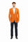 Mens Orange Blazer With Gold Buttons - Orange Sport Coat-New Designer Collection