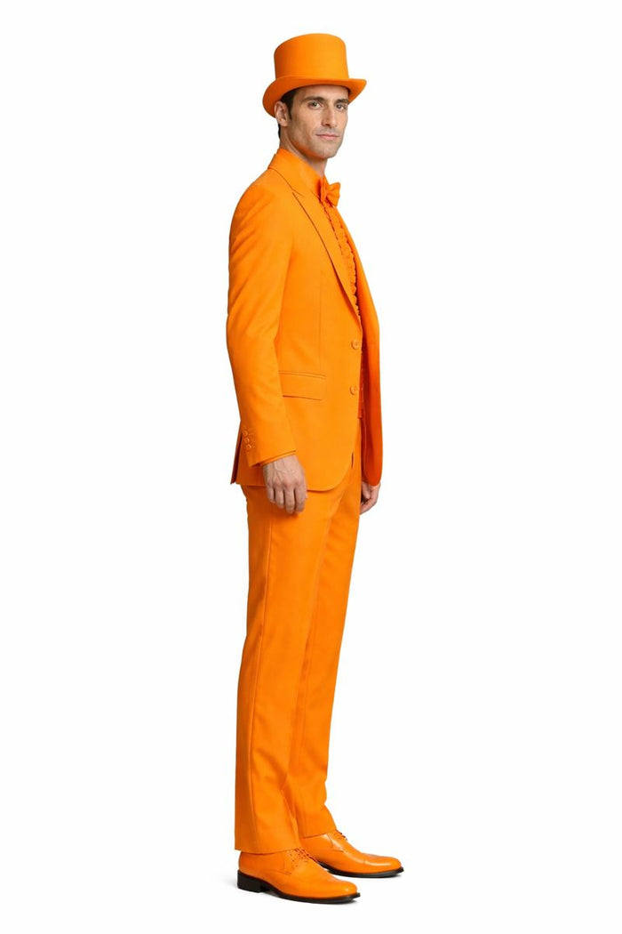 Mens Orange Tuxedo With Pants - Orange Prom 2026 Suit-New Designer Collection
