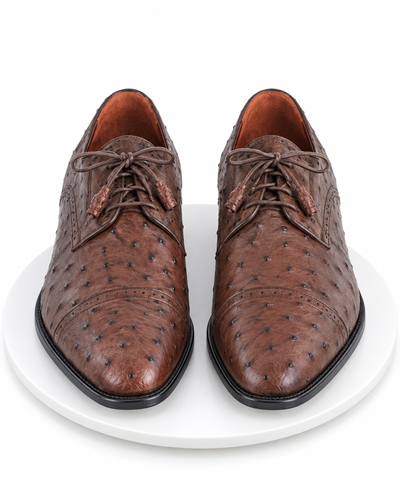 Men's Original Exotic Ostrich Skin Shoe ZV090307