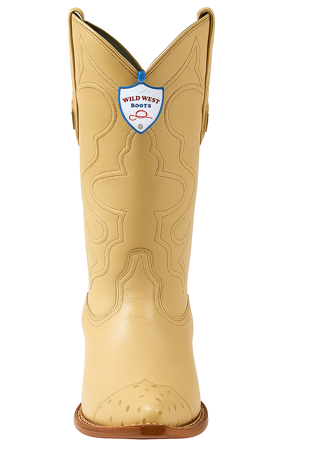 Men's Wild West Smooth Ostrich Skin 3X Toe Boots 29504-B - 6