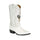 Men's Ostrich Print Leather J-Toe Boots Bone