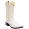 Men's Ostrich Print Leather J-Toe Boots - Buttercup
