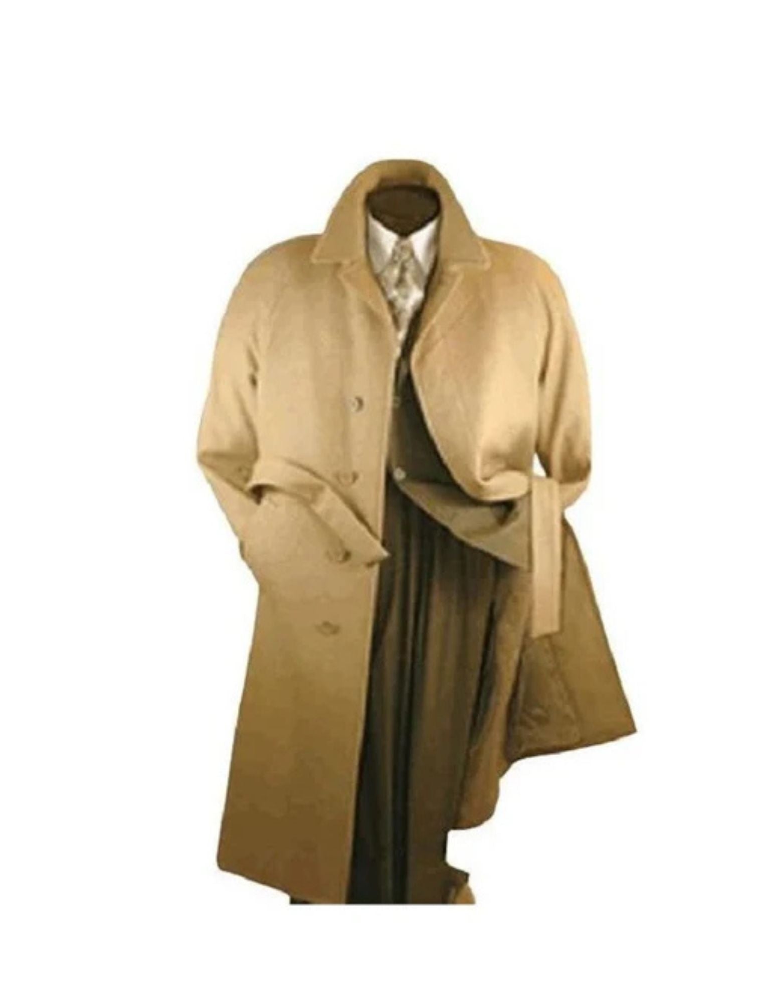 Mens Overcoat Mens Topcoat Mens Camel Wool Dress Coat - Coat Size 38