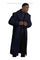 Mens Overcoat With Fur Collar - Navy Topcoat