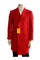Men's Overcoat - Peak Lapel 1920s Style - Three Quarter By Albereto Nardon + Red Wool Car Coat