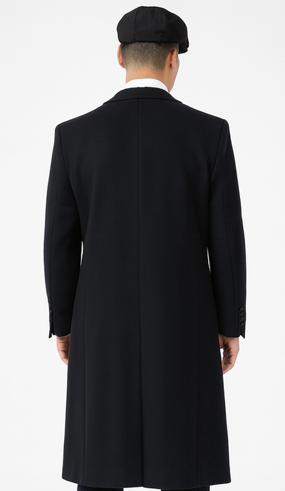 Mens Peaky Blinders Costume peaky blinder outfit - Include peaky blinder actor cap Thomas Shelby Black Herringbone Long Overcoat Outfit