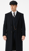 Mens Peaky Blinders Costume peaky blinder outfit - Include peaky blinder actor cap Thomas Shelby Black Herringbone Long Overcoat Outfit