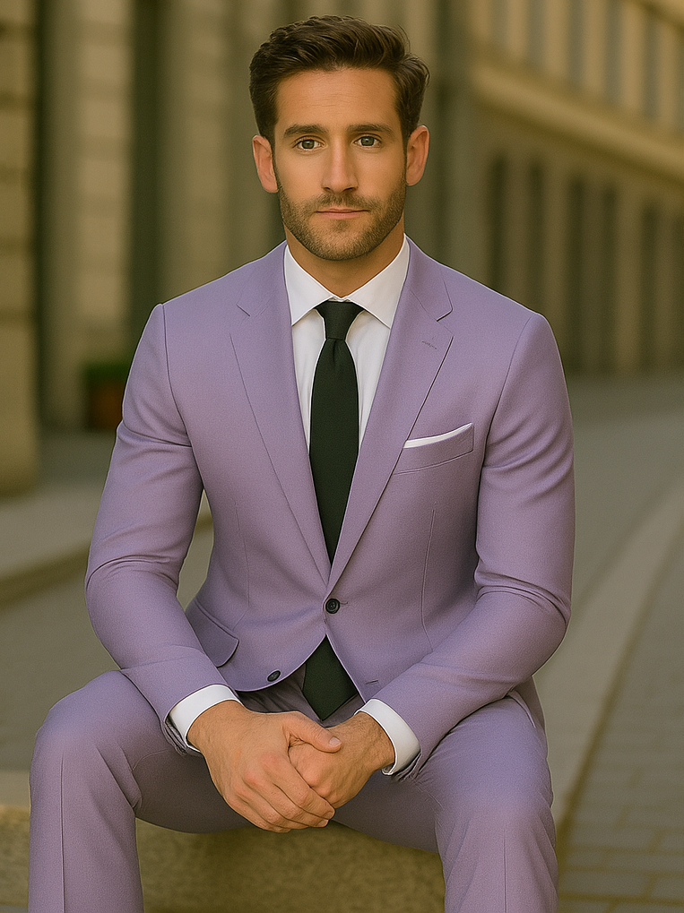 Mens Pink Linen Suit - Summer Suit Pink Seersucker Suits - 36 Short