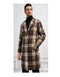 Mens Plaid Overcoat - Hounstooth Checker Pattern Topcoat - Multi-color