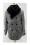 Mens Plaid Overcoat - Wool Peacoat - Plaid Topcoats Gray