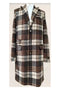 Mens Plaid Overcoat - Wool Peacoat - Plaid Topcoats Multicolor