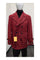 Mens Plaid Overcoat - Wool Peacoat - Plaid  Red Topcoats