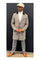 Mens Plaid Three Quarter 3/4 Overcoat - Peak Lapel Ticket Pocket Wool Topcoat