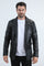 Mens Platini Western Leather Jacket Black - Vintage Cowboy Style