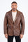 Mens Platini Western Leather Jacket Brown - Vintage Cowboy Style