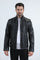 Mens Platini Western Leather Jacket - Vintage Cowboy Style in Color Black