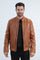 Mens Platini Western Leather Jacket - Vintage Cowboy Style in Color Degas