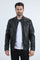 Mens Platini Western Leather Jackets - Vintage Cowboy Style in Color Black