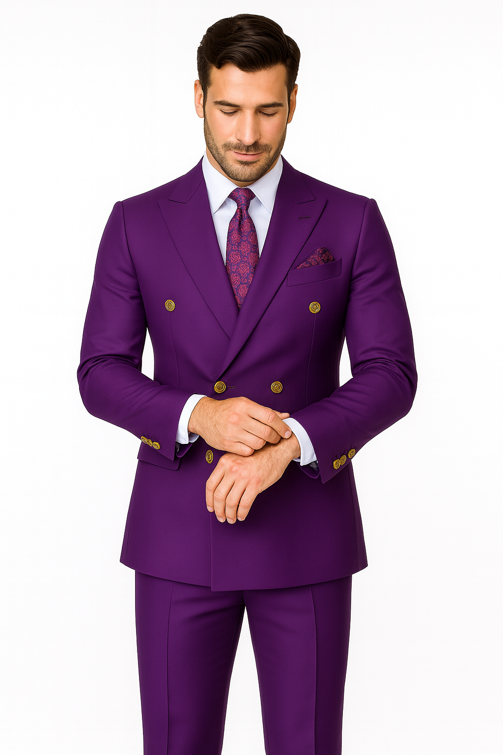 36 Best Mens Designer Modern Fit Double Breasted Wool Suit with Gold Buttons in Purple - For Men Fashion Perfect For Wedding or Prom 2026 or Business or Church - Purple and Plum Prom 2026 Suits 36 Best Mens Designer Modern Fit Double Breasted Wool Suit with Gold Buttons in Purple - For Men Fashion Perfect For Wedding or Prom 2026 or Business or Church - Purple and Plum Prom 2026 Suits