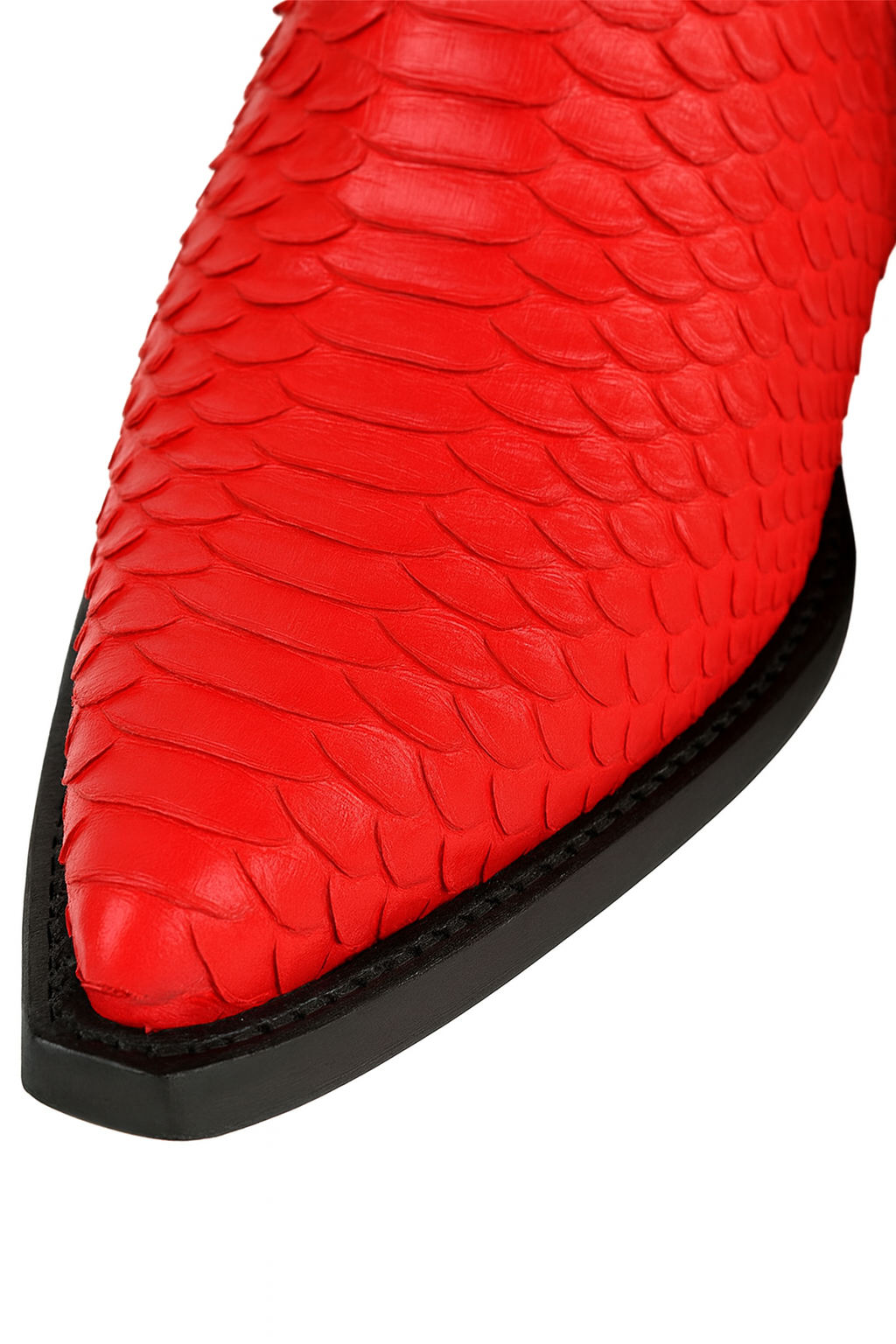 Men's King Exotic Boots Genuine Python 3x Toe Red (495vf5712) - 6 E
