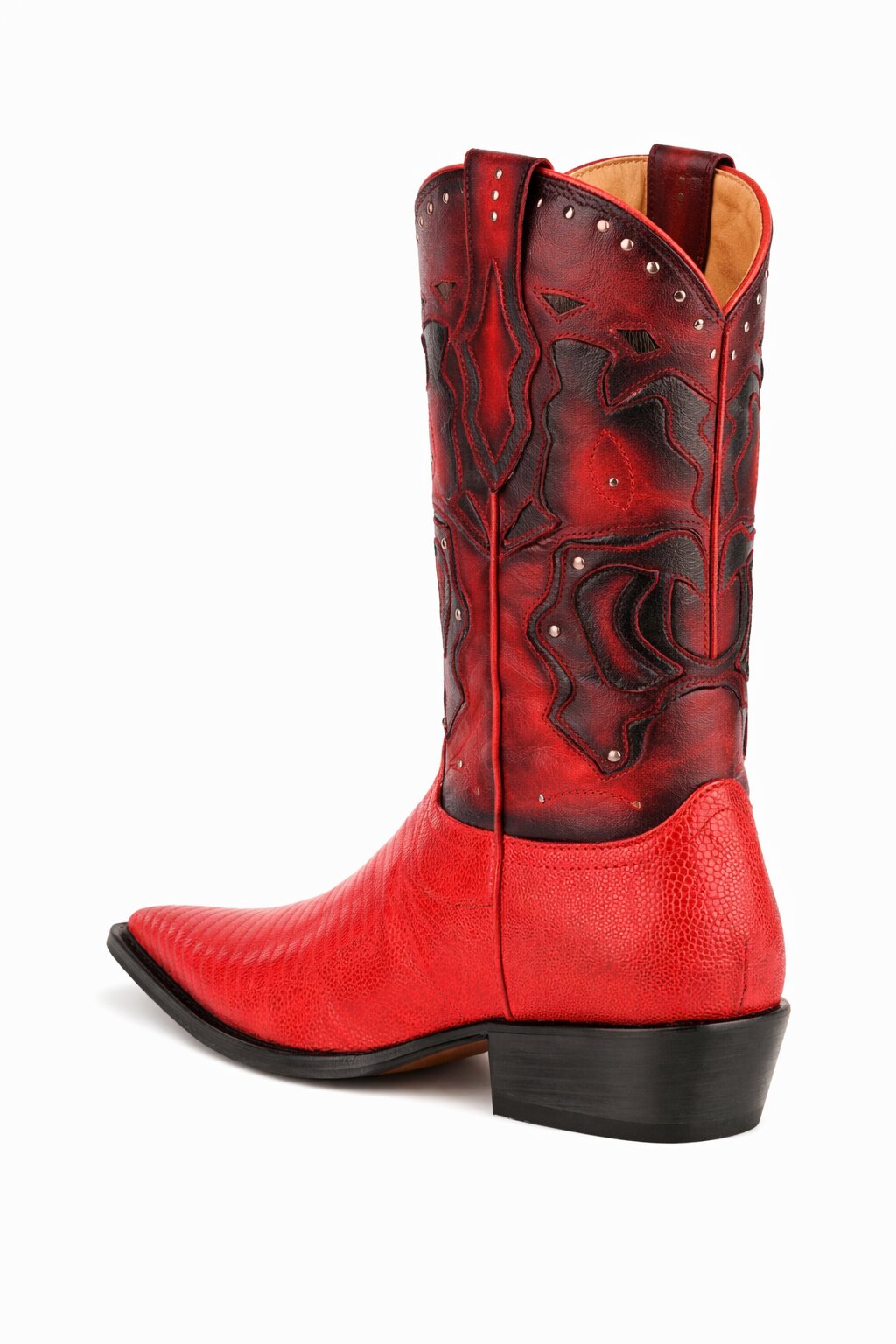 Men's King Exotic Boots Teju Lizard 3x Toe Red (495vf0712) - 6 E