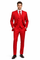 Mens Red Matching Suit Brand Vest 3 Piece Suit-New Designer Collection