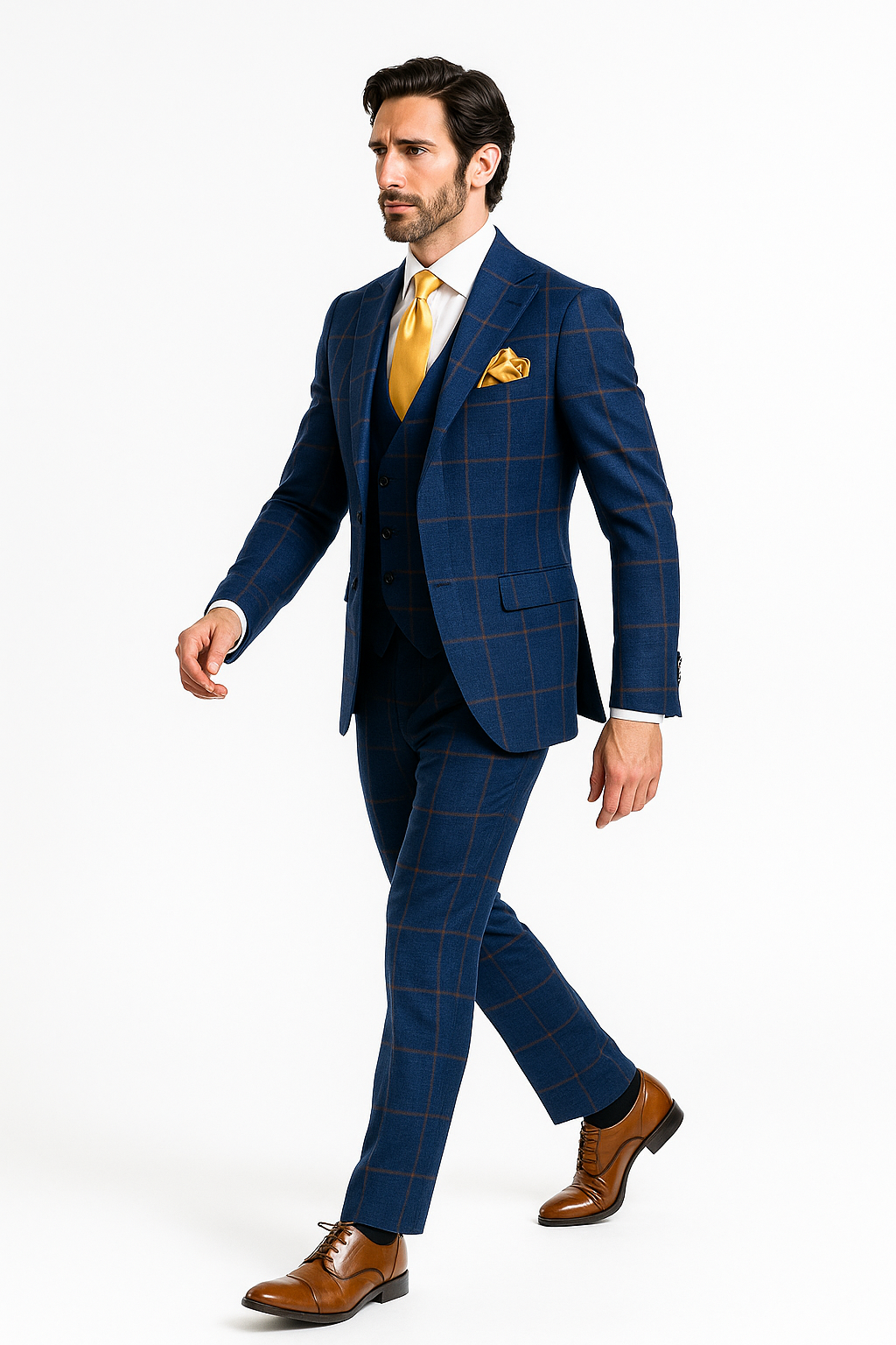 Rossi Man Max RM1840 – Slim Fit 3-Piece Formal Suit for Men - 34R