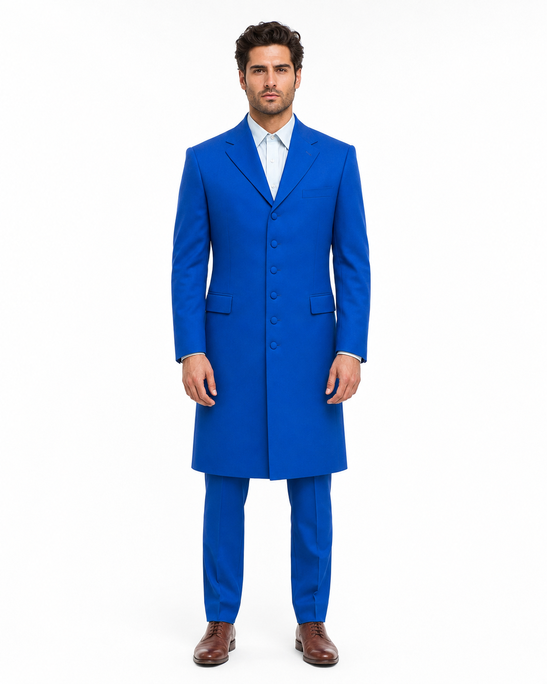 Men's Royal Seven Button Zoot Dress Zoo t Suit - Pimp Suit - Zuit Suit for Men