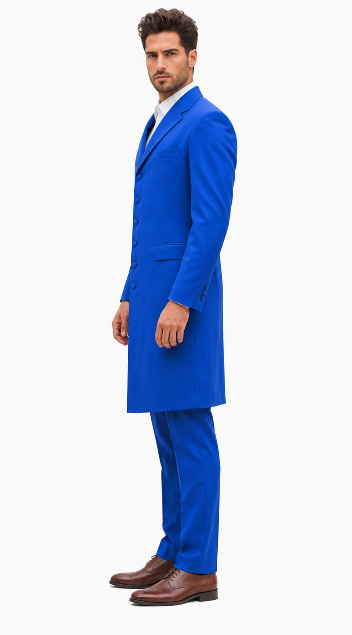Men's Royal Seven Button Zoot Dress Zoo t Suit - Pimp Suit - Zuit Suit for Men