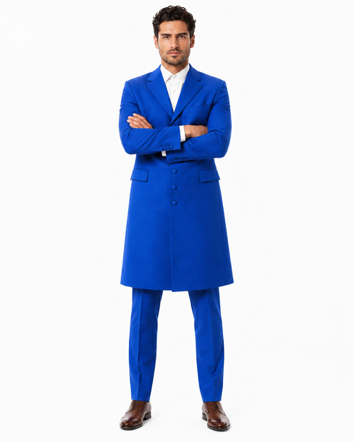 Men's Royal Seven Button Zoot Dress Zoo t Suit - Pimp Suit - Zuit Suit for Men