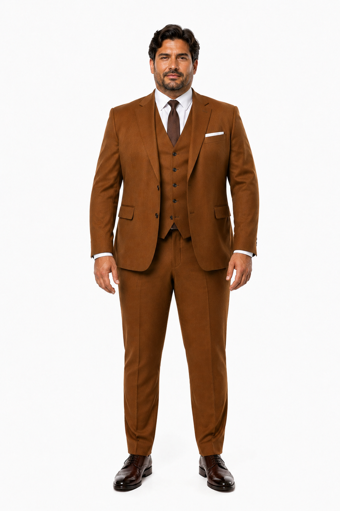 Mens Ryan Gosling La La Land Cognac Vested Suit