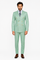 Mens Sage Green Double-Breasted Suit with Gold Buttons Formal Slim Fit 2-Piece Pistachio Color