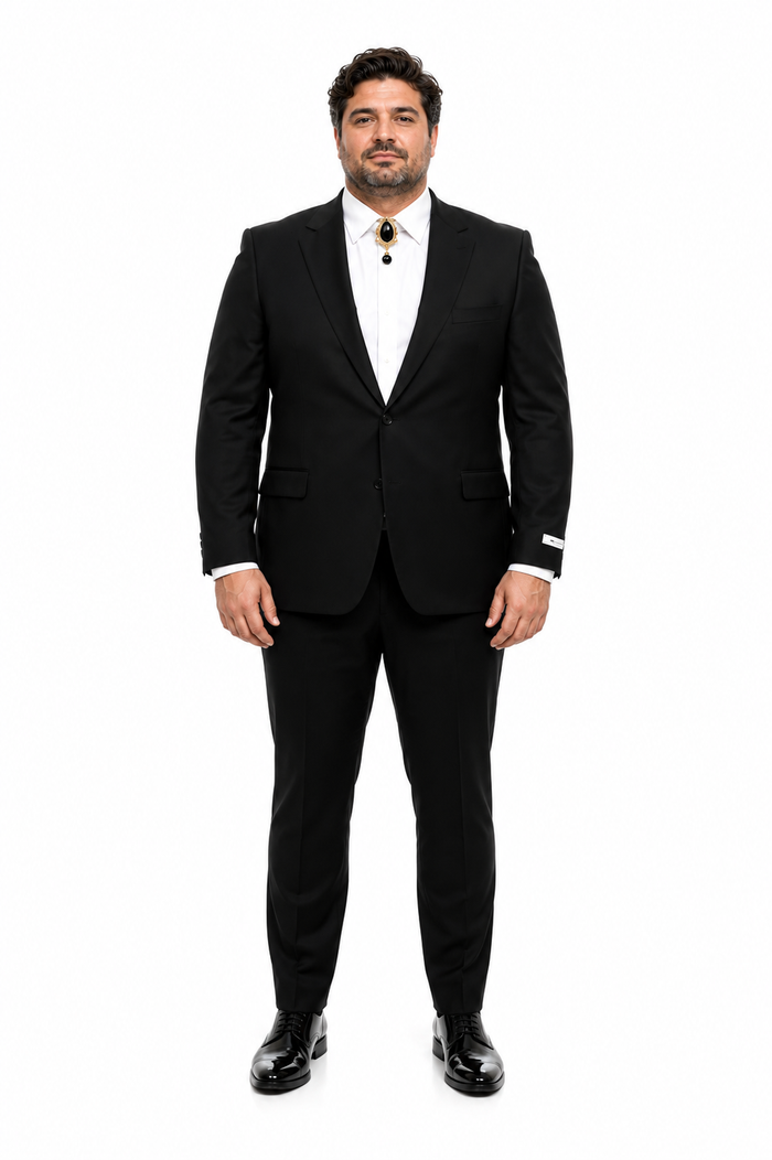 Mens Shiny Blazer - Black Sateen Vested Suit