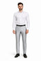 Men's Silver Grey ~ Gray Shiny Sharkskin Pant Slacks / Tuxedo Flashy Looking-New Designer Collection