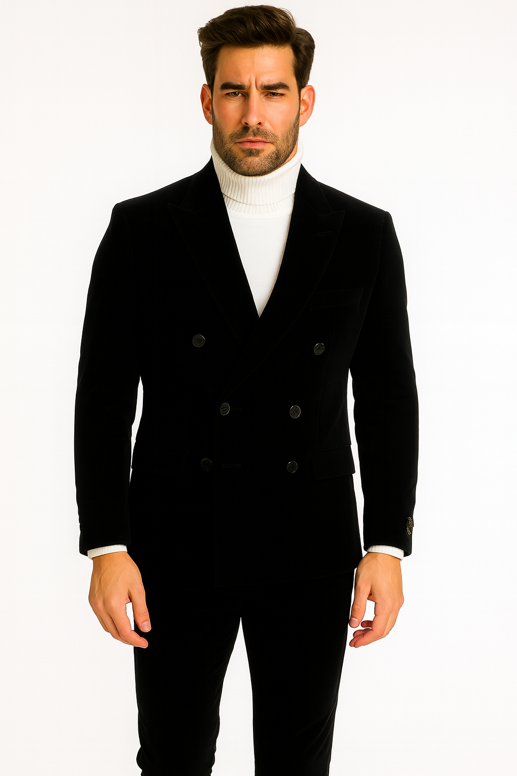 Mens Slim Fit Red Velvet Double Breasted Suit with Peak Lapel – Formal Tuxedo Style - New Arrival - 34 Short or Extra Small