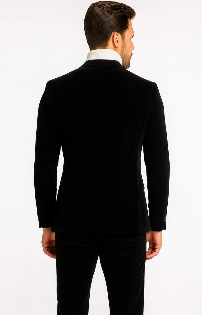 Mens Slim Fit Red Velvet Double Breasted Suit with Peak Lapel – Formal Tuxedo Style - New Arrival - 34 Short or Extra Small