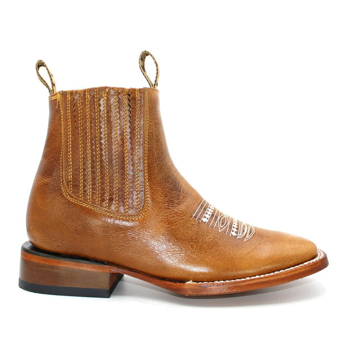 Men's Square Toe Ankle Boots Honey - 6