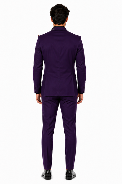Mens Stacy Adams Suits - Designer Suit - 3 Piece Suit - Vested Suit - Flat Front Pant- Modern Fit Suits Eggplant Suit