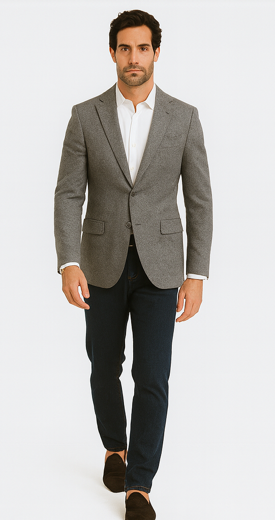 Men's Stacy Adams Vintage Professors Tweed Blazer in Grey - Grey
