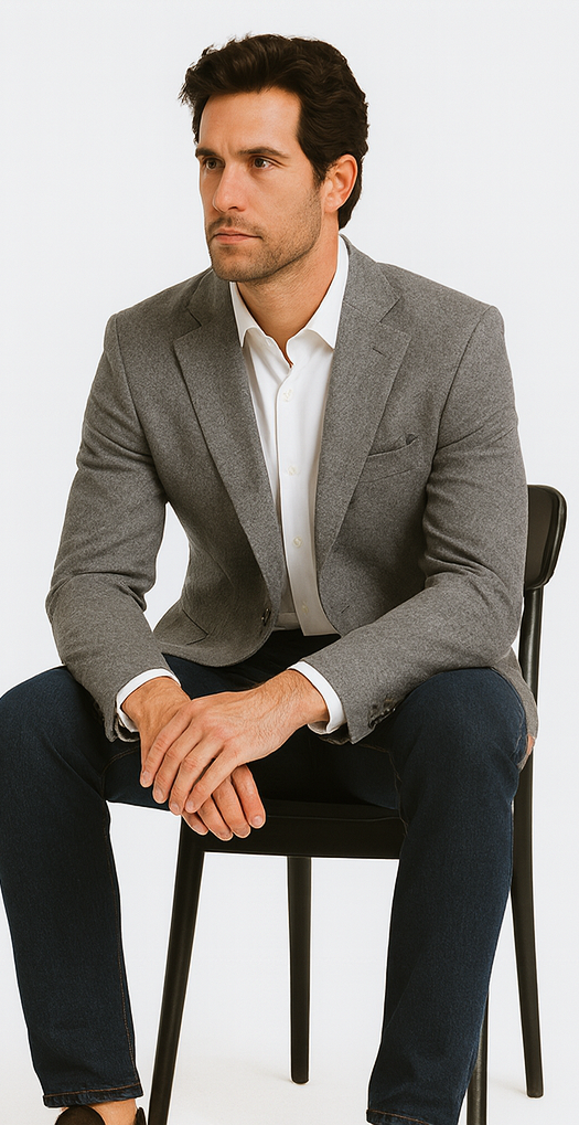 Men's Stacy Adams Vintage Professors Tweed Blazer in Grey - Grey