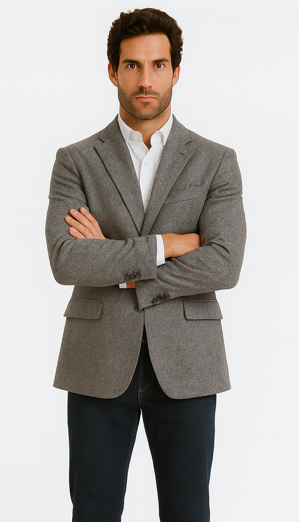 Men's Stacy Adams Vintage Professors Tweed Blazer in Grey - Grey